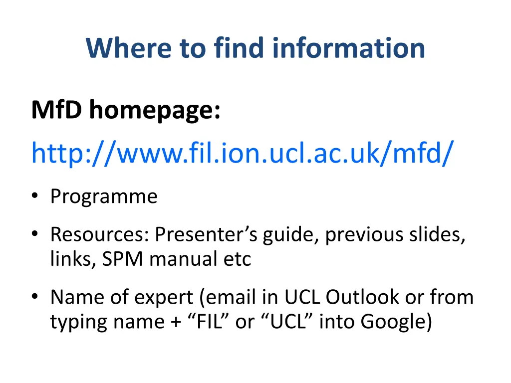 where to find information