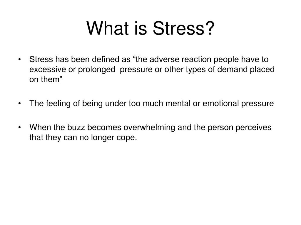 what is stress