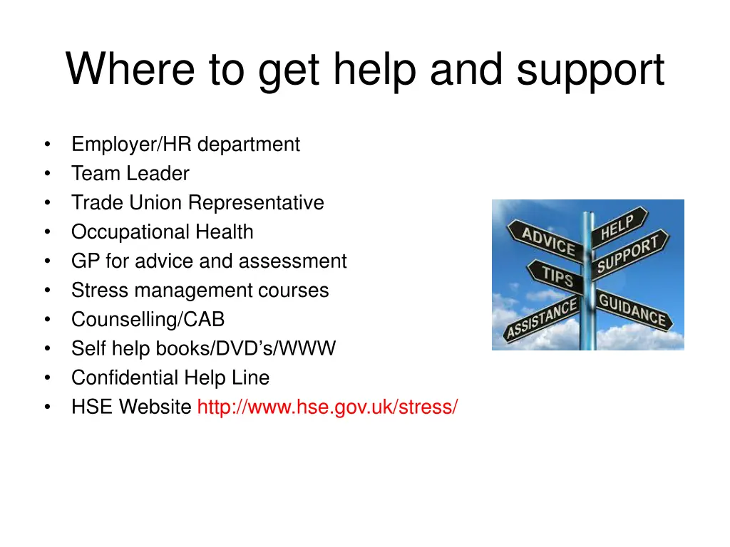 where to get help and support