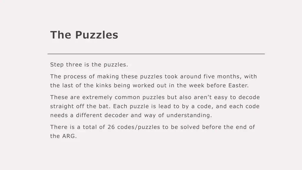 the puzzles