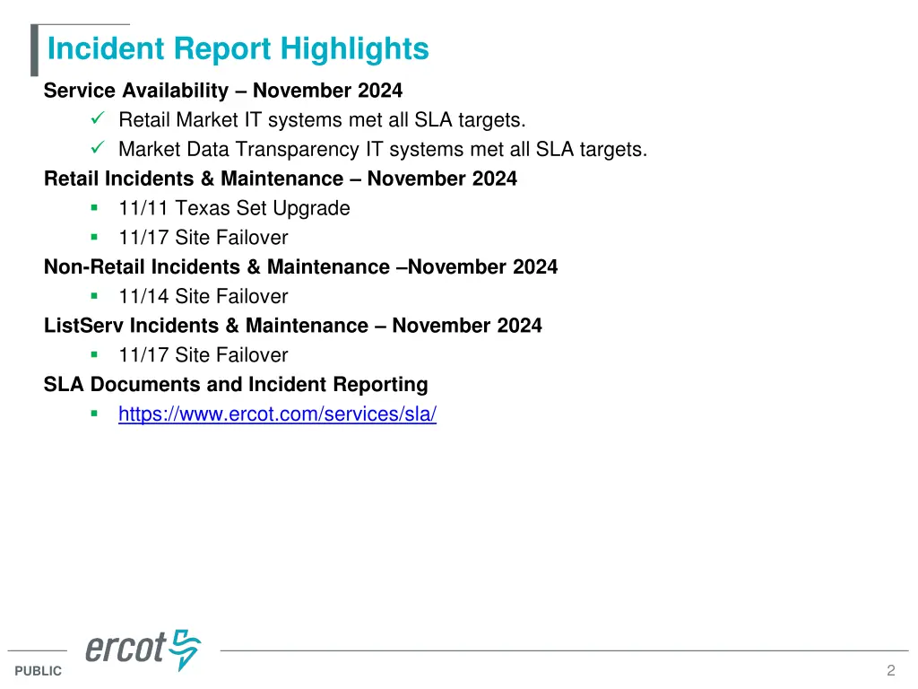 incident report highlights