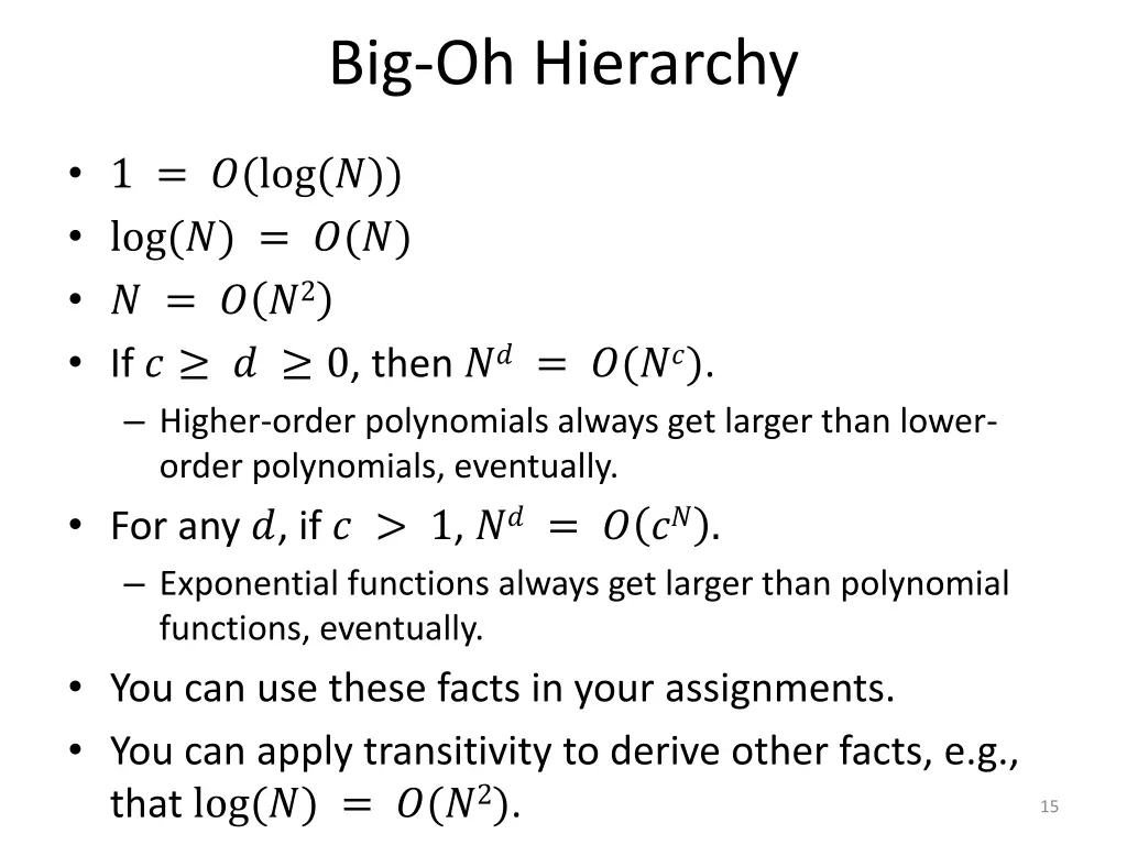 big oh hierarchy