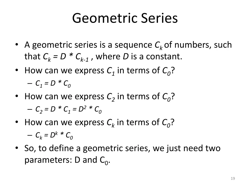 geometric series