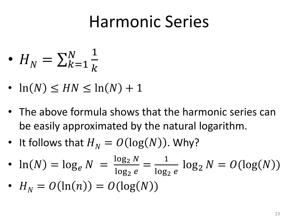 harmonic series