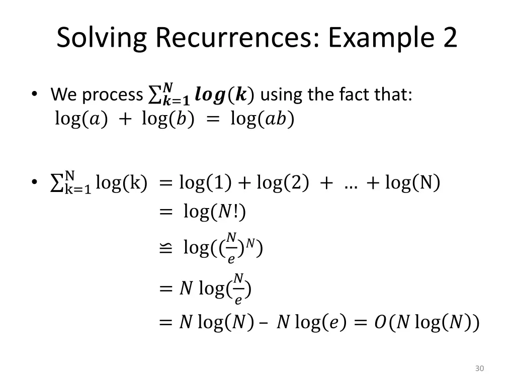 solving recurrences example 2 2