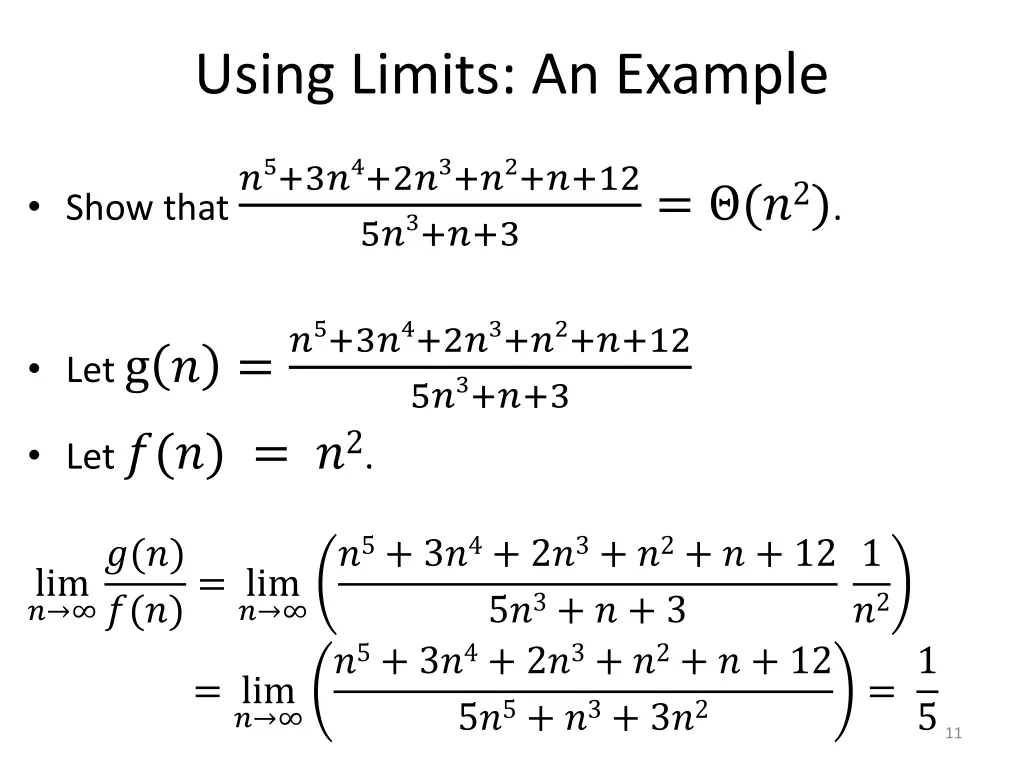 using limits an example 1