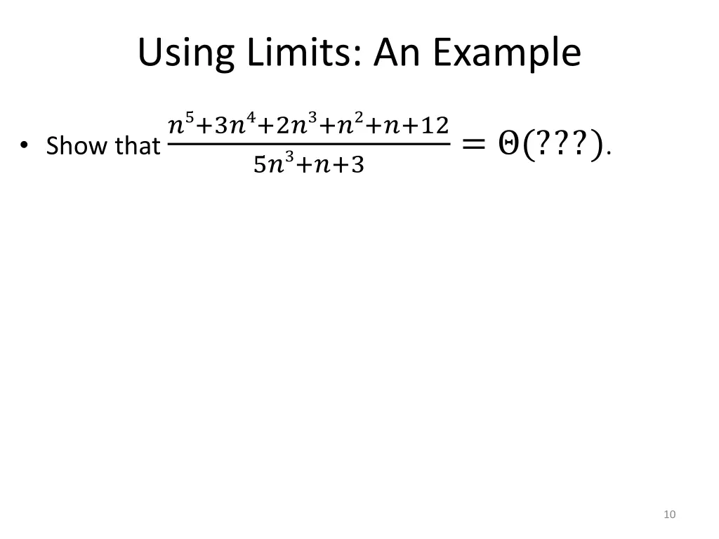 using limits an example