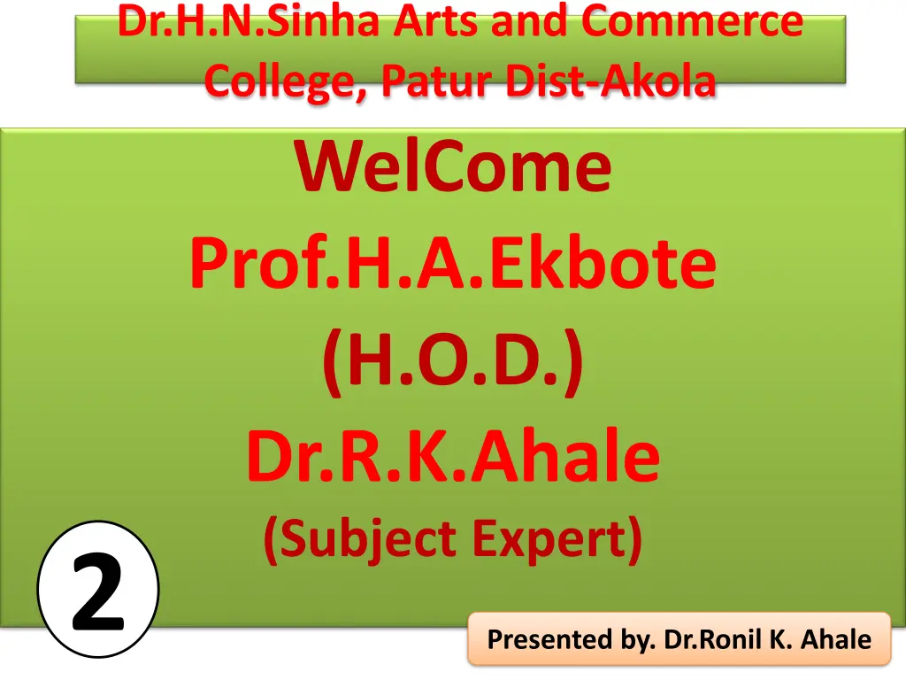 dr h n sinha arts and commerce college patur dist 1