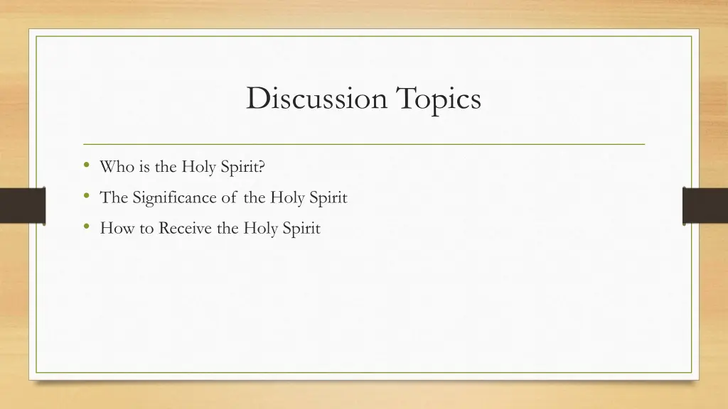 discussion topics