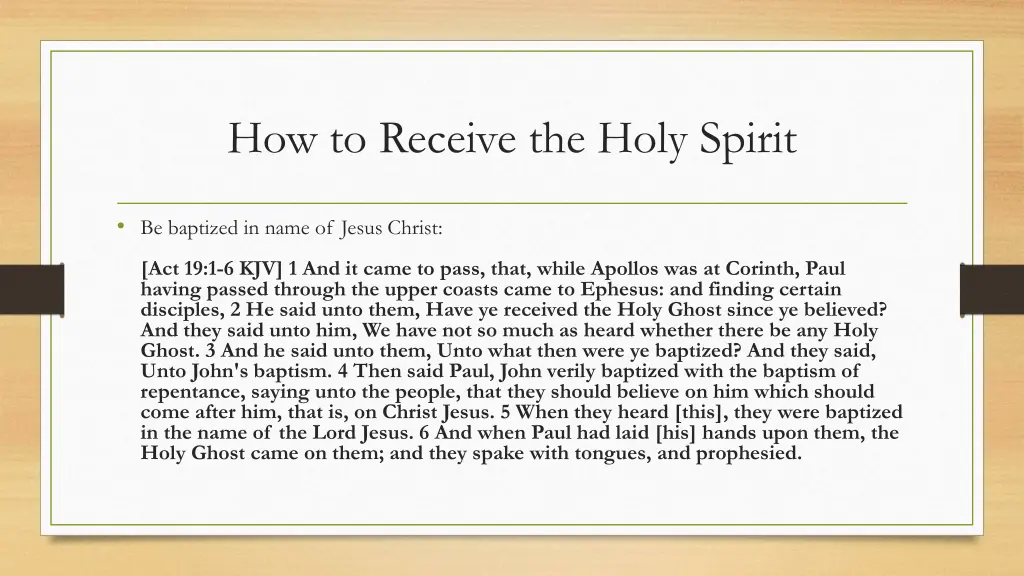 how to receive the holy spirit 1