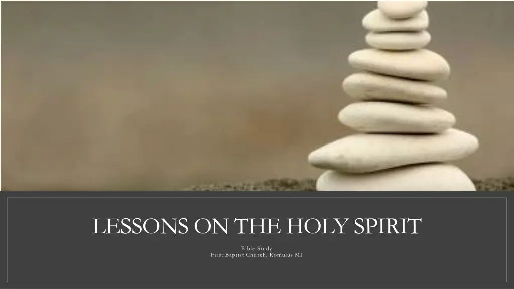 lessons on the holy spirit