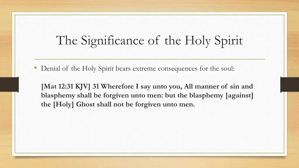 the significance of the holy spirit 3