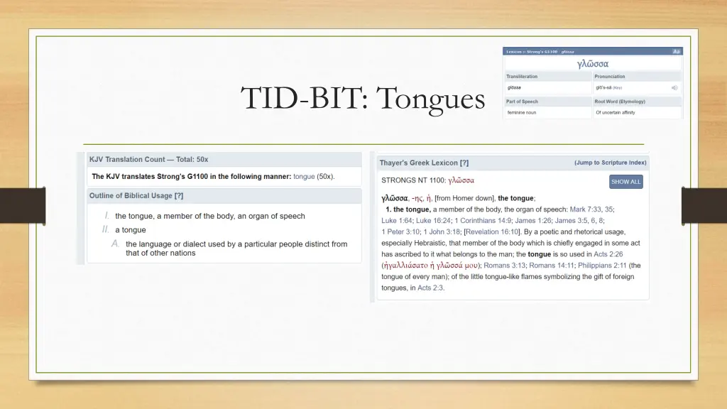 tid bit tongues