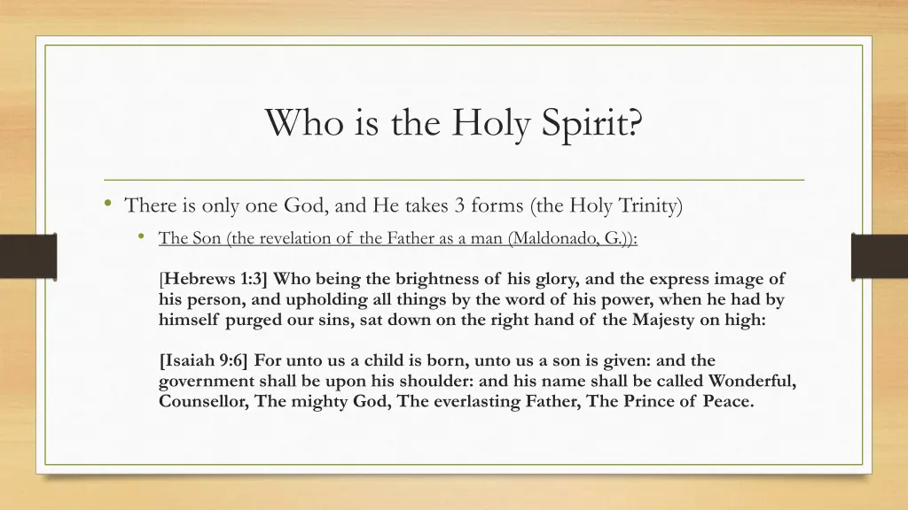 who is the holy spirit 1