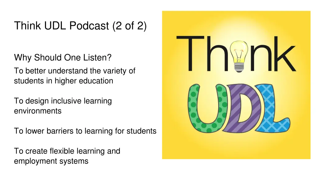 think udl podcast 2 of 2