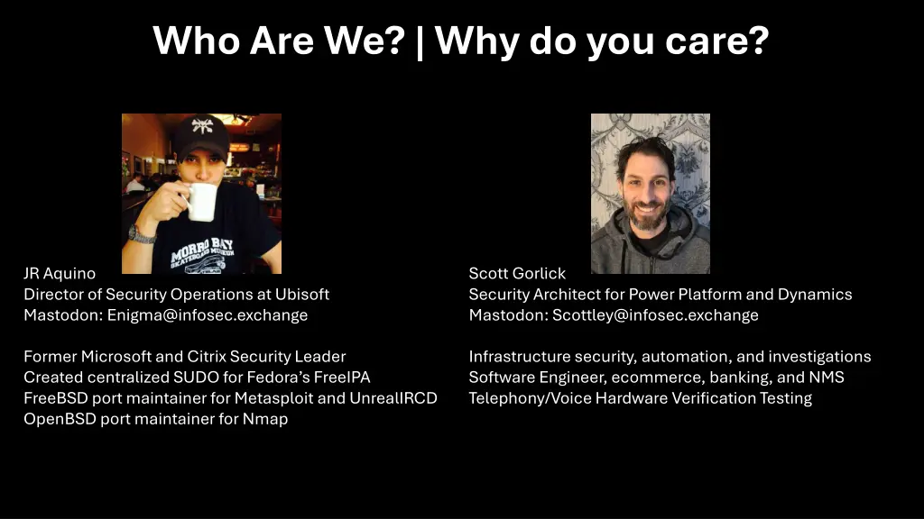 who are we why do you care
