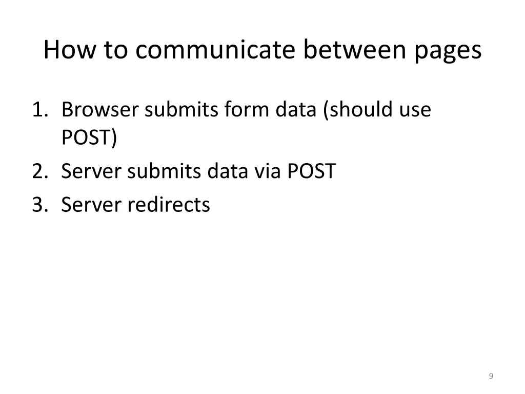 how to communicate between pages