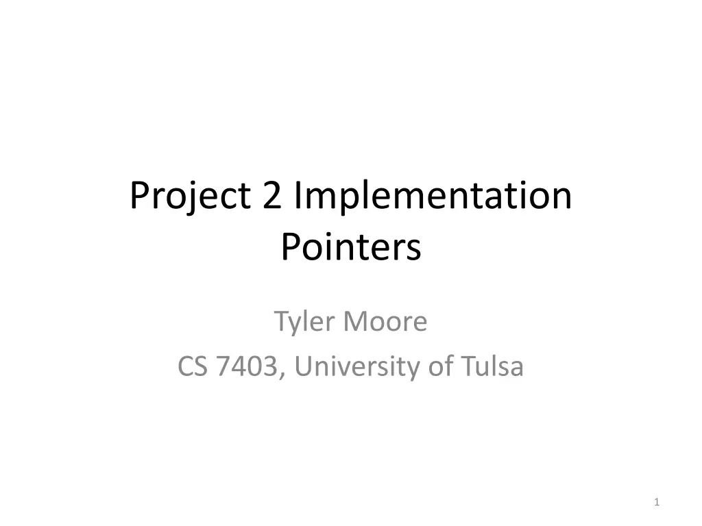 project 2 implementation pointers