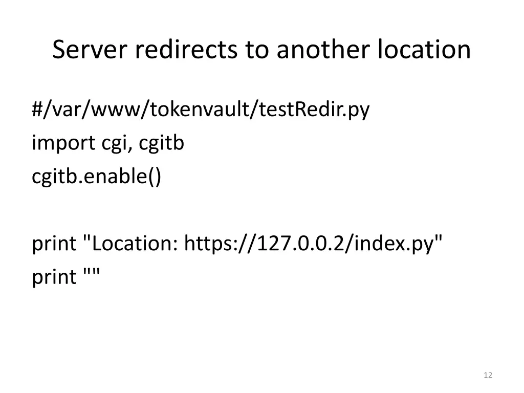 server redirects to another location