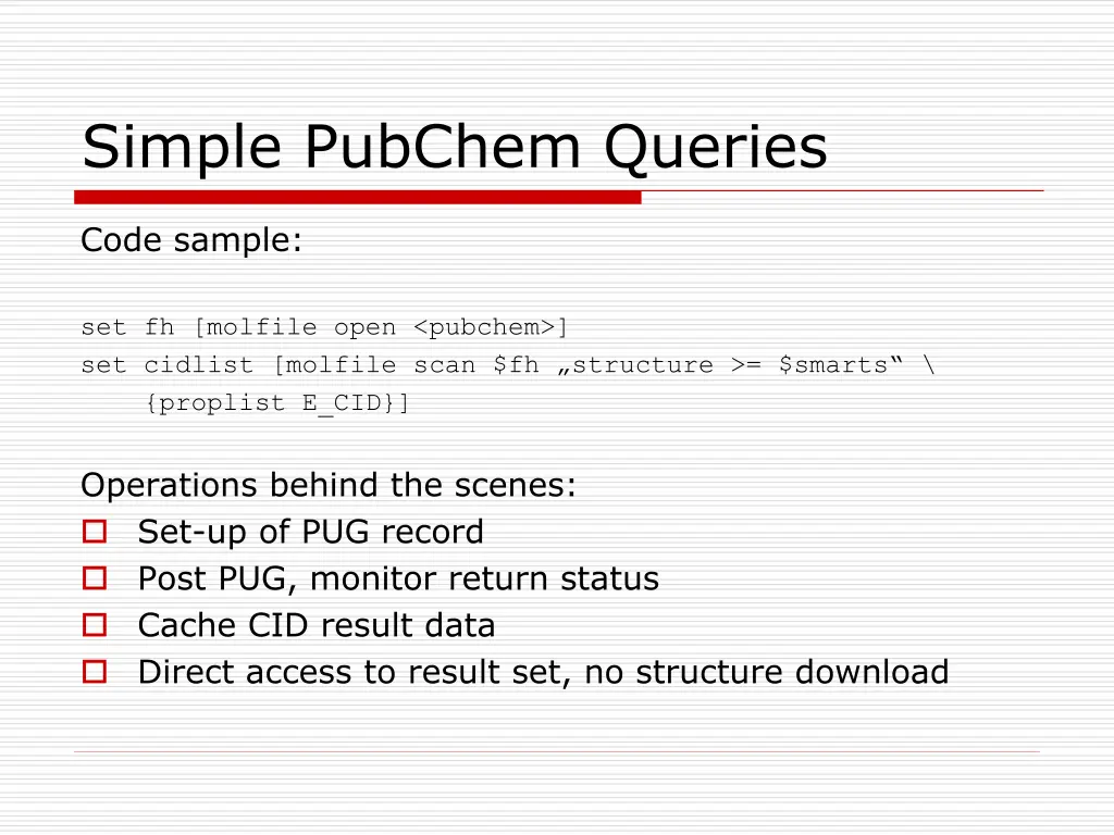 simple pubchem queries
