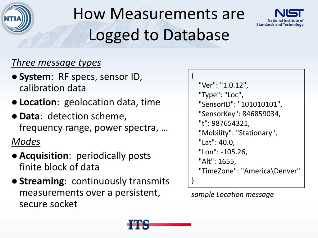 how measurements are logged to database