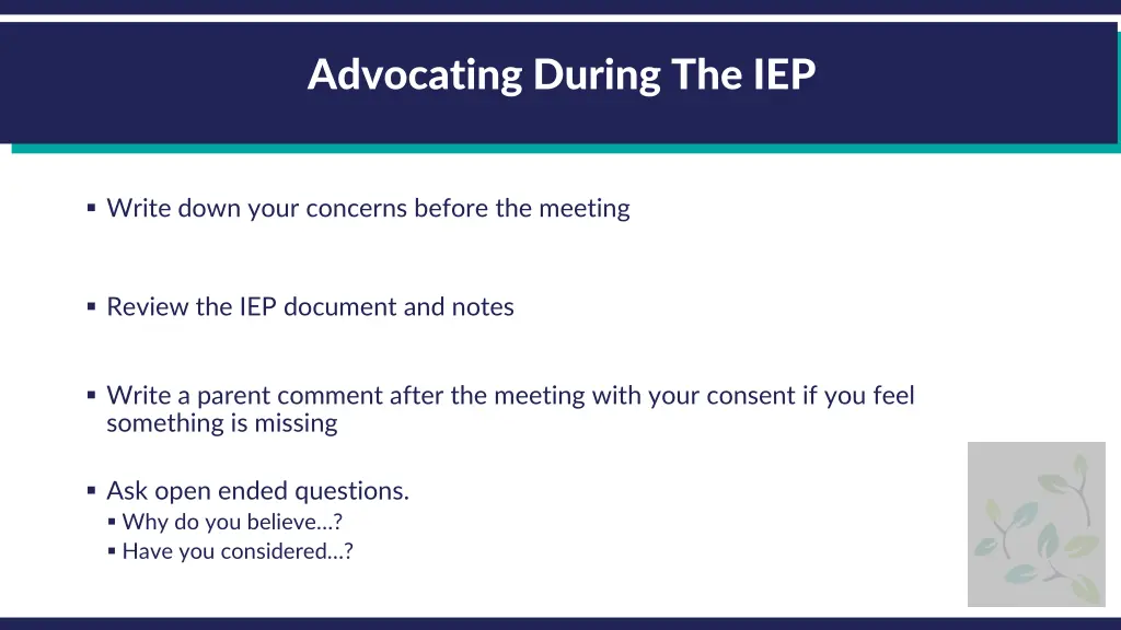 advocating during the iep