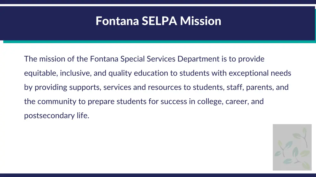 fontana selpa mission