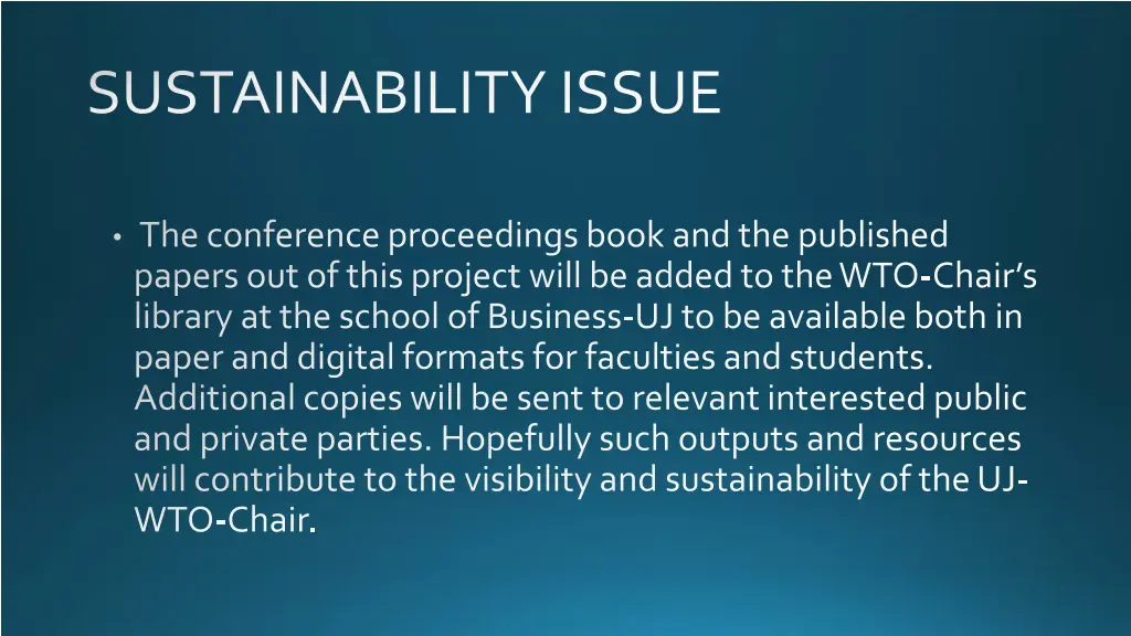 sustainability issue