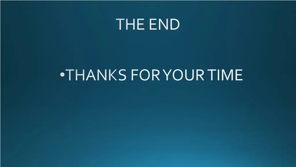 the end