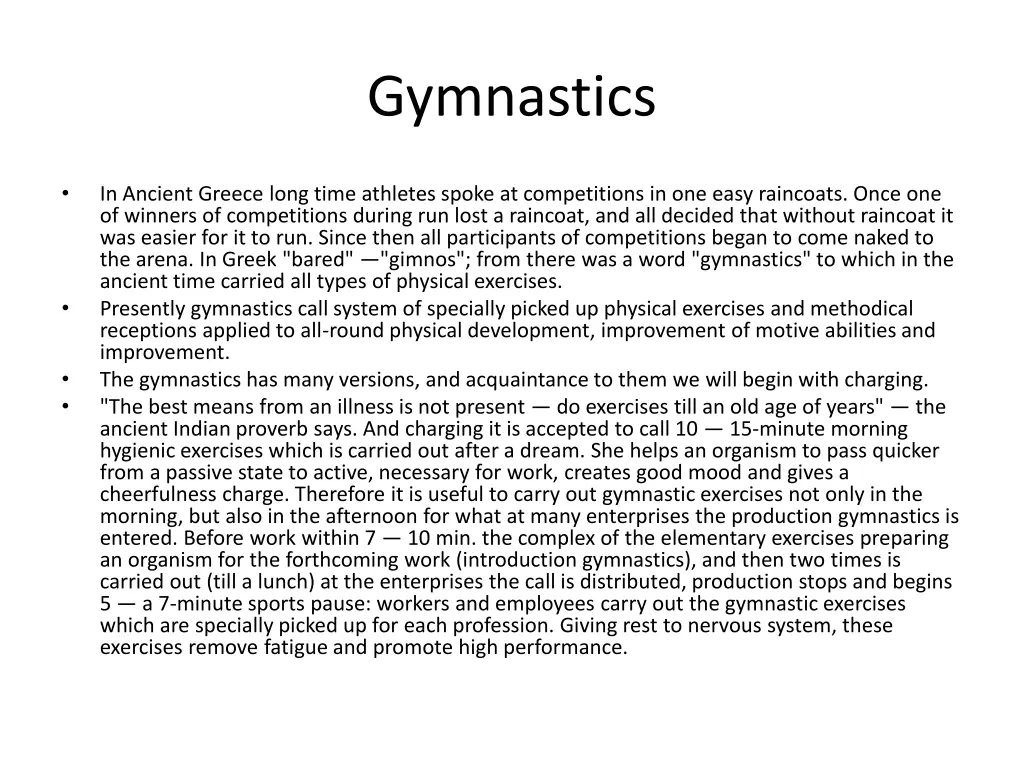 gymnastics