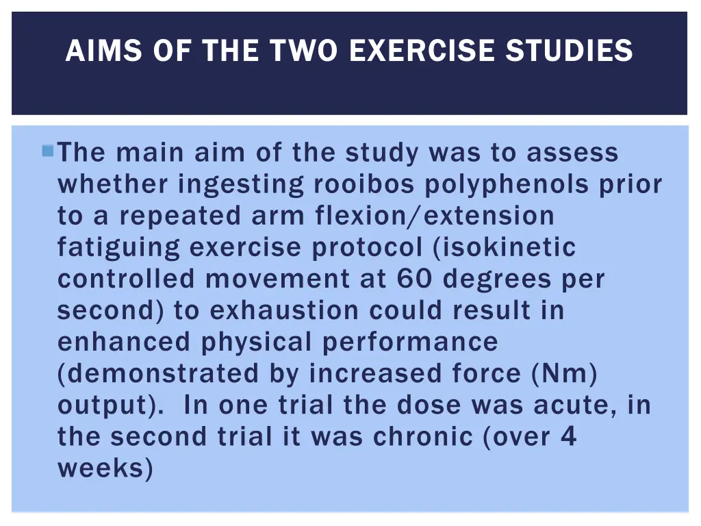 aims of the aims of the two exercise two exercise