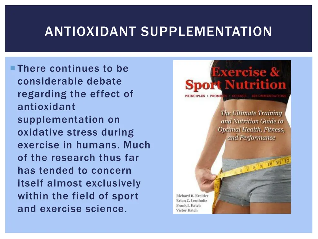antioxidant supplementation