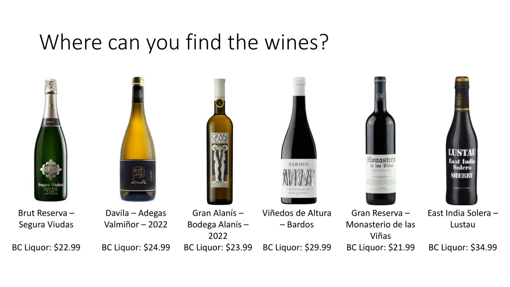 where can you find the wines