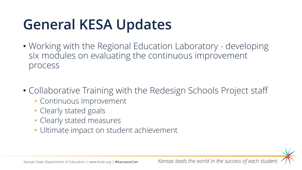 general kesa updates