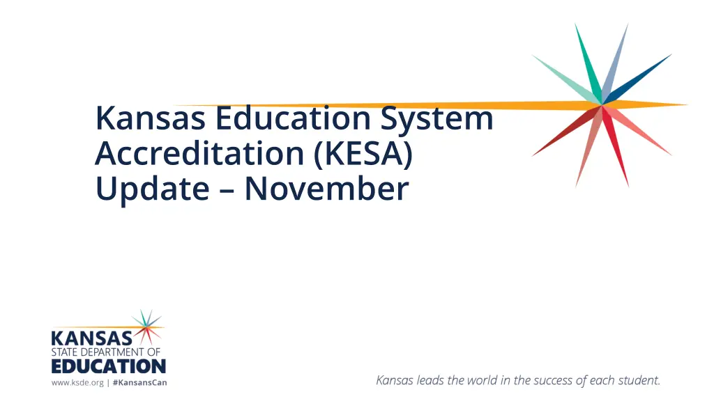 kansas education system accreditation kesa update