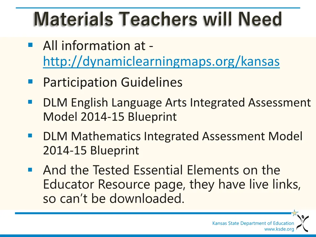 materials teachers will need
