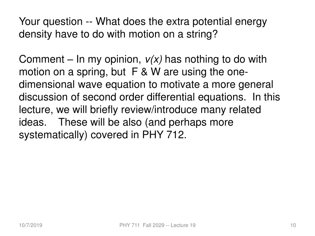 your question what does the extra potential
