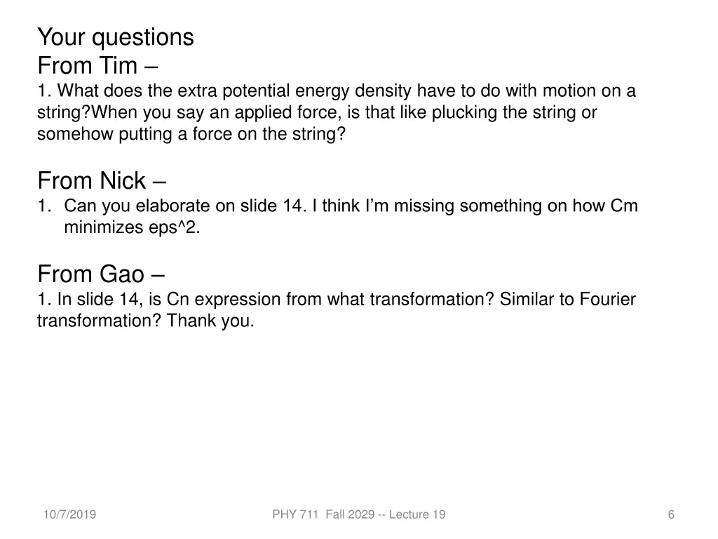 your questions from tim 1 what does the extra