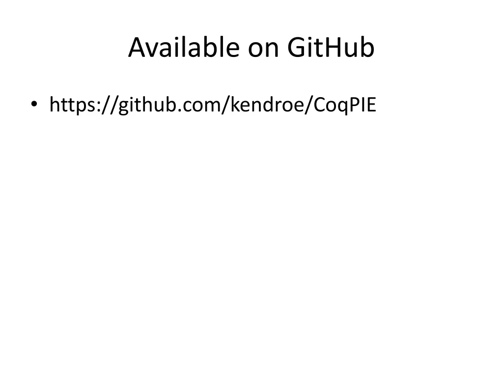available on github