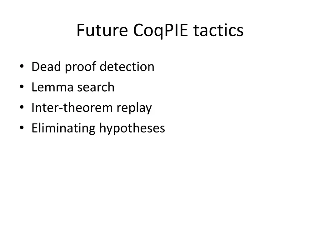 future coqpie tactics