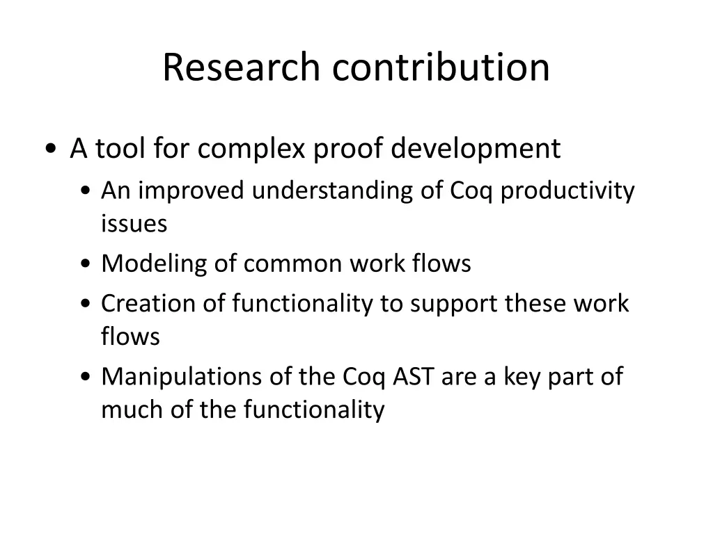 research contribution