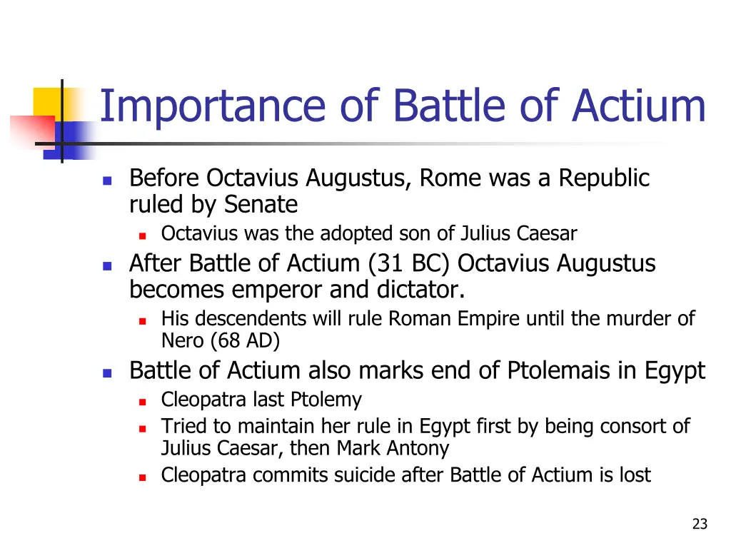 importance of battle of actium