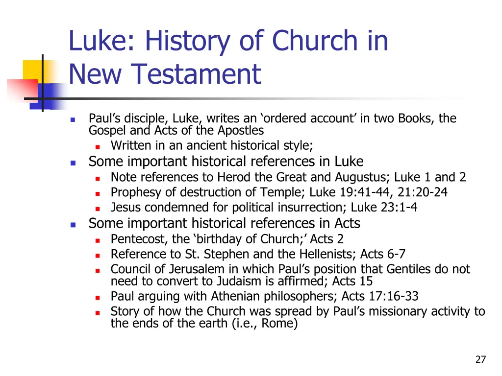 luke history of church in new testament