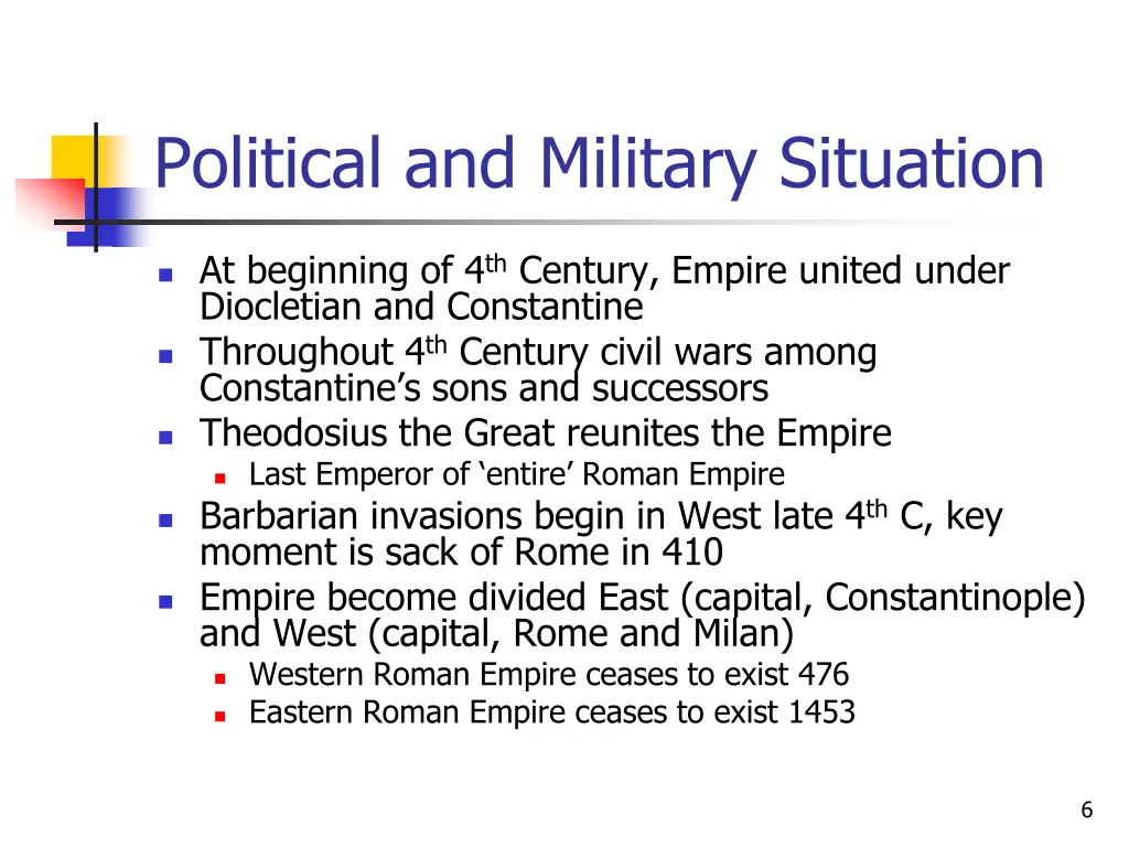 political and military situation