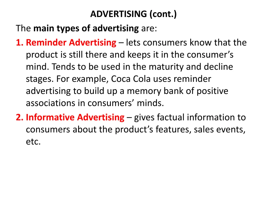 advertising cont