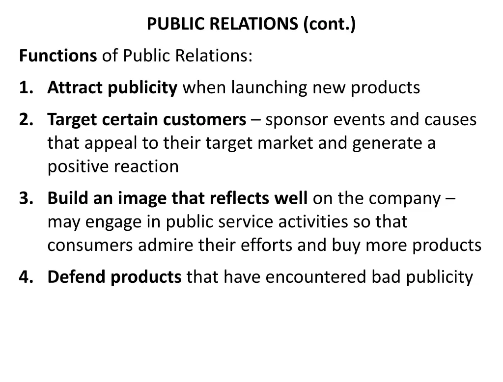 public relations cont