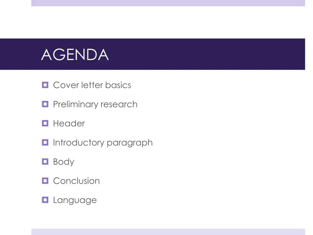agenda