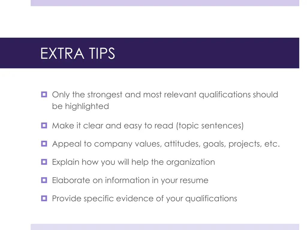 extra tips