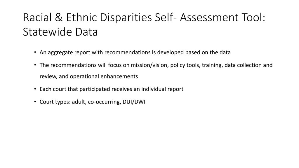 racial ethnic disparities self assessment tool 1