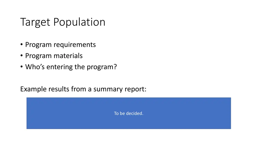target population